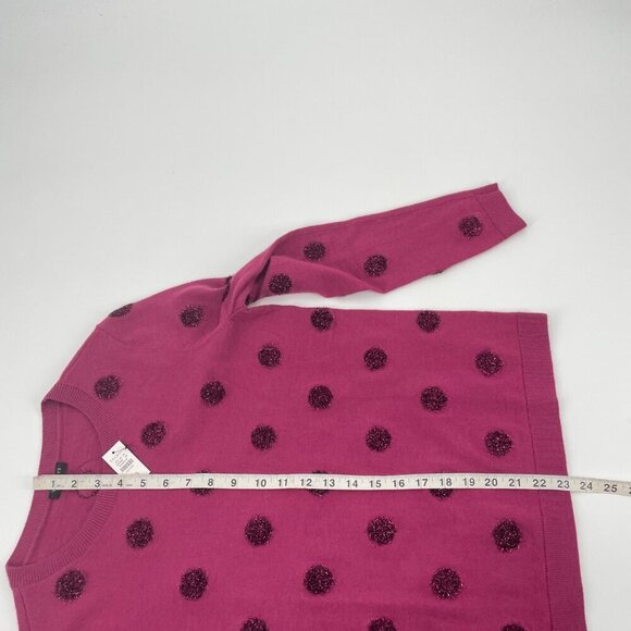 NWT Talbots Tinsel Dot Sweater Womens Size Small Peite Plum Delight Wool Blend - Picture 8 of 8